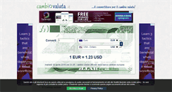 Desktop Screenshot of cambiovaluta.it